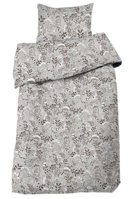 Hage Beige Blommigt Bäddset Enkeltäcke 150x210 Redlunds