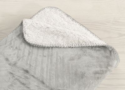 Pläd Sherpa Grå 130x170 Borganäs of Sweden