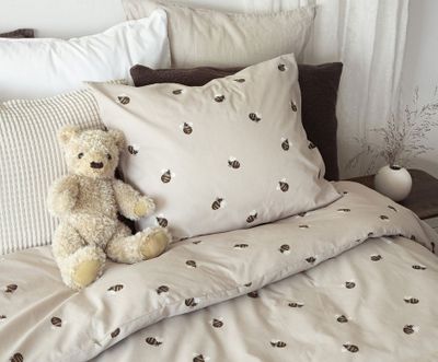 Humla Sand Bäddset Enkeltäcke 150x210 Borganäs of Sweden