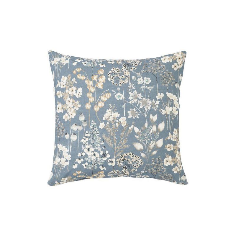 Wood Blå Blommor Kuddfodral 45x45 Svanefors