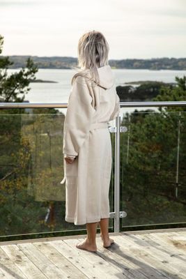 Morgonrock College Beige Kosta Linnewäfveri