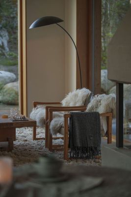 Pläd Sjövallen Grå 130x170 cm Kosta Linnewäfveri