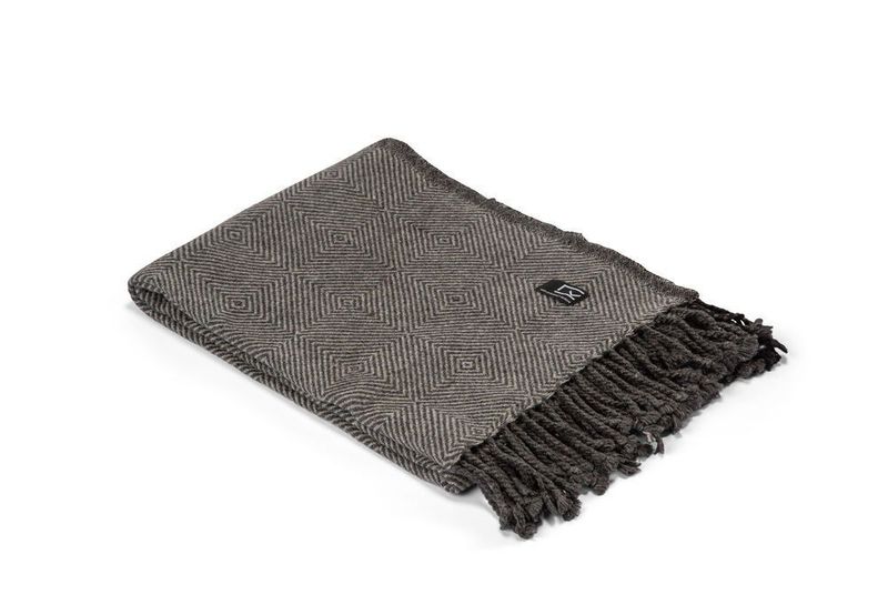 Pläd Kolstorp Mörkgrå 130x170 cm Kosta Linnewäfveri