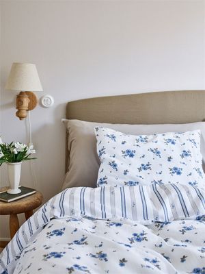 Stina Blå Blommor Bäckebölja Bäddset Enkeltäcke 150x210 Redlunds