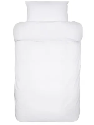 Siena Vit Giza Bomull Satin Bäddset Enkeltäcke 150x210 Höie