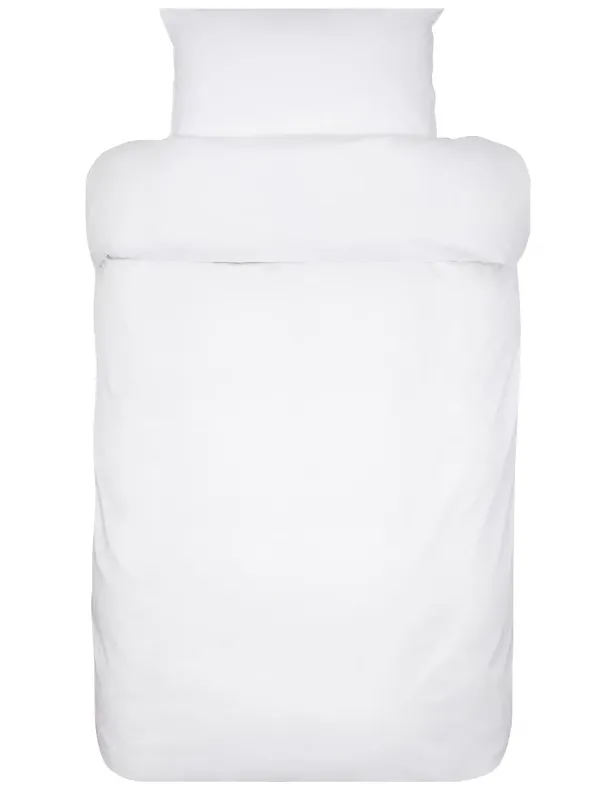 Siena Vit Giza Bomull Satin Bäddset Enkeltäcke 150x210 Höie