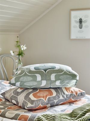 Ludvig Ljusgrön Bäddset Dubbeltäcke 220x210 Redlunds