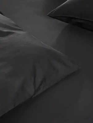 Harmoni Svart Satin Dra på lakan 180x200 Höie