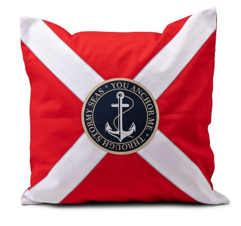 Vidar Röd Maritim Kuddfodral 50x50 Lord Nelson Victory