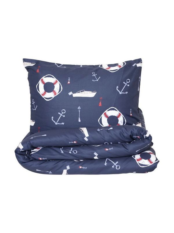 Strandhamn Marin Maritim Mikrofiber Bäddset Enkeltäcke 150x210 Lord Nelson Victory