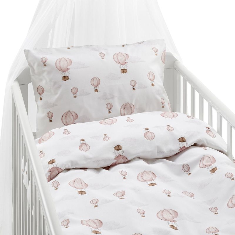 Ballong Rosa Bäddset Barnvagn 70x80 Borganäs of Sweden