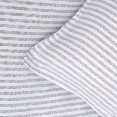 Örngott Funäsdalen Flanell Randigt Ljusbrun 50x60 Classic Textile