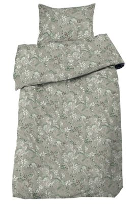 Hage Grön Blommigt Bäddset Enkeltäcke 150x210 Redlunds