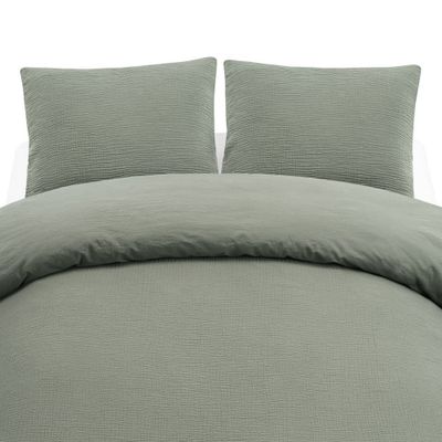 Enfärgat Grön Påslakan Dubbeltäcke 220x210