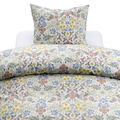 Sommarblommor Multi Blommigt Bäddset Enkeltäcke 150x210 Borganäs of Sweden