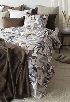 Kossor Beige/Brun Bäddset Enkeltäcke 150x210 Borganäs of Sweden