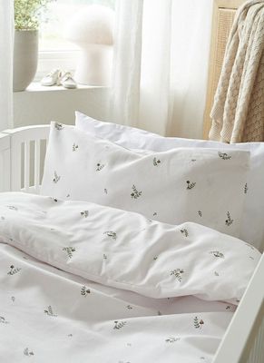 Alvin Svampar Beige Barn Bäddset Spjälsäng 100x130 Borganäs of Sweden