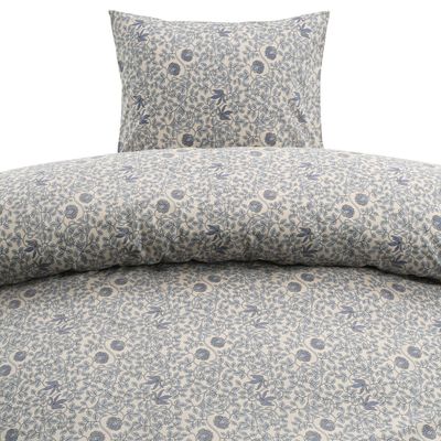 Botanique Blå Blommigt Bäddset Enkeltäcke 150x210 Borganäs of Sweden