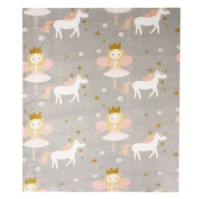 Nellie Prinsessa Grå Pläd Barn 130x150 Redlunds