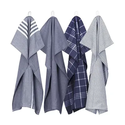 Kökshandduk Marin/Vit 50x70 4-pack Classic Textile