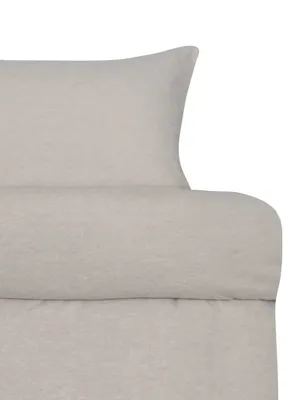 Casper Flanell Beige Bäddset Enkeltäcke 150x210 Höie