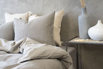 Enfärgat Grå Rolling Bäddset Enkeltäcke 150x210 Borganäs of Sweden