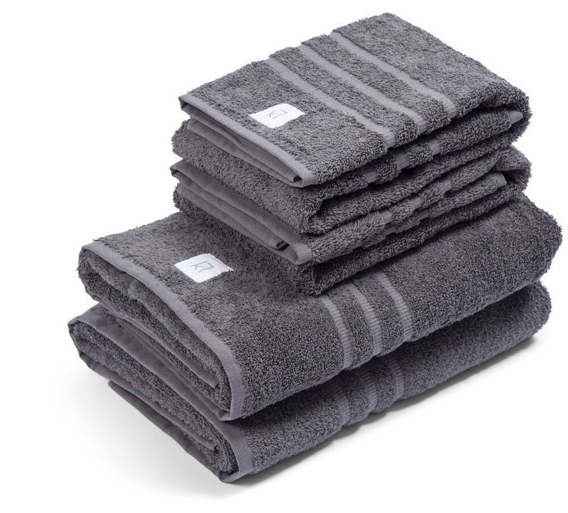 Badrumshandduk Exclusive Frotté Mörkgrå Kosta Linnewäfveri