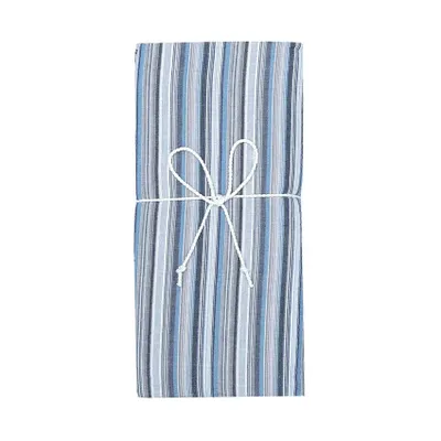 Goa Blå Randigt Bäckebölja Bäddset Enkeltäcke 150x210 Classic Textile