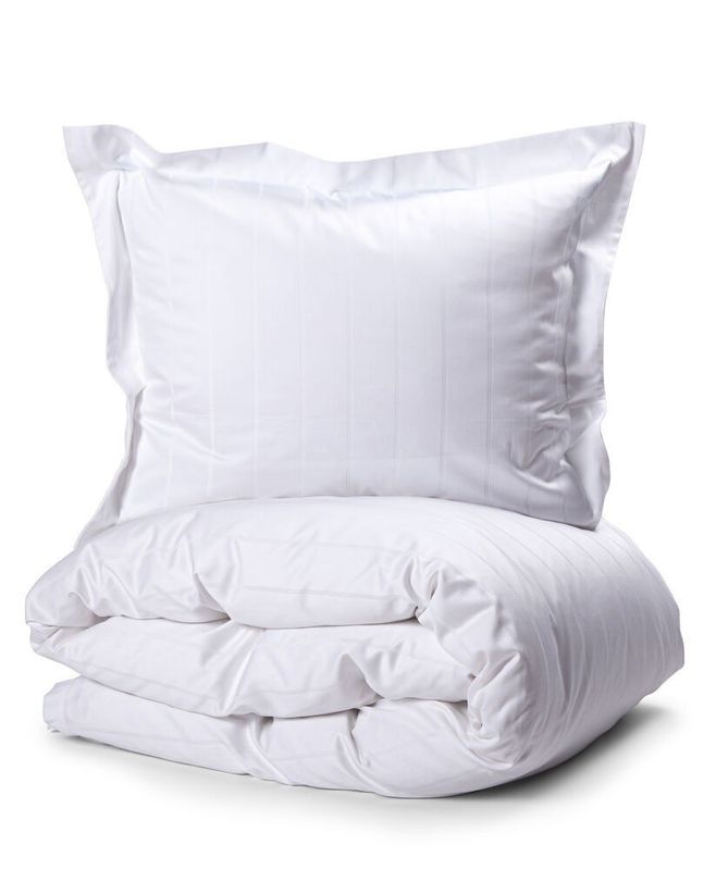 Liverpool Satin Vit Bäddset Dubbeltäcke 230x220 Kosta Linnewäfveri