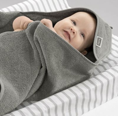 Babycape 2-pack Grå/vit 75x75 Borganäs of Sweden