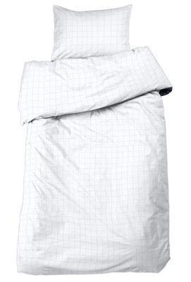 Square Satin Vit Bäddset Enkeltäcke 150x210 Redlunds