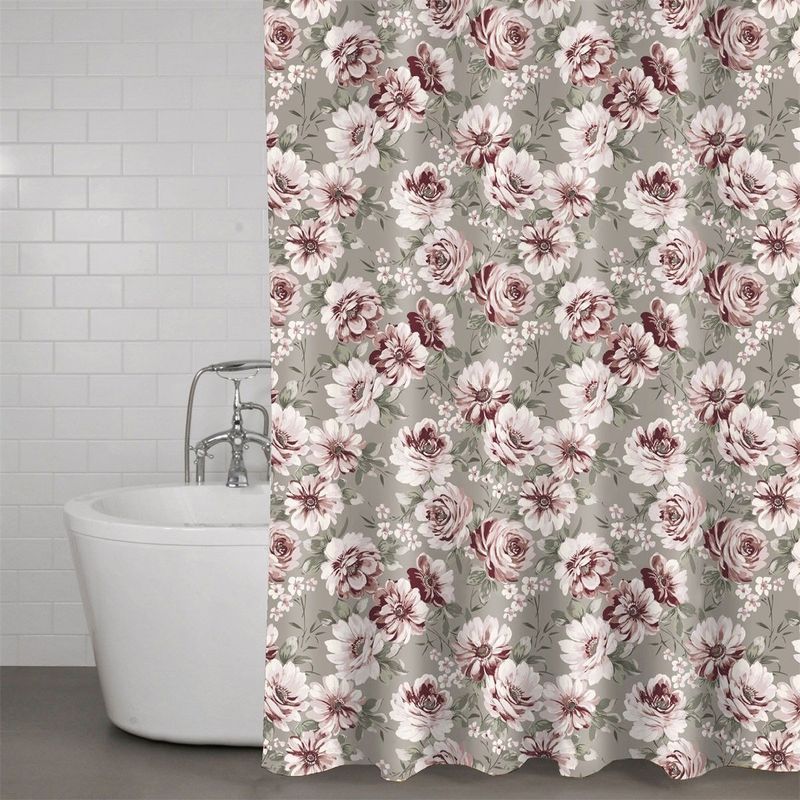 Dagmar Duschdraperi Linne/Blommigt 180x200