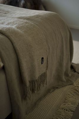 Pläd Sjövallen Grön 130x170 cm Kosta Linnewäfveri