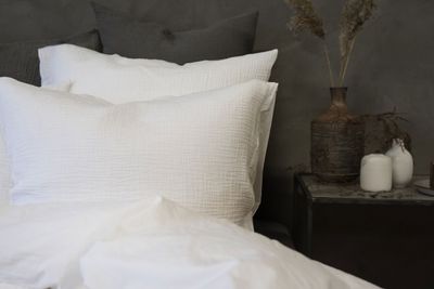 Enfärgat Vit Rolling Bäddset Dubbeltäcke 220x210 Borganäs of Sweden