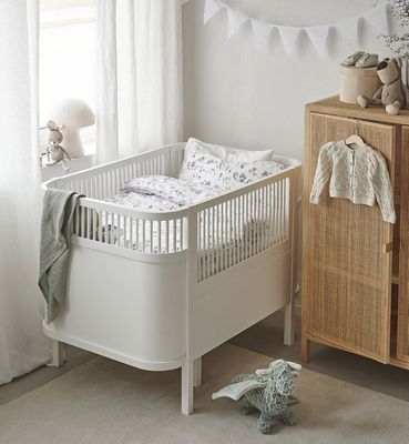 Fingal Svampar Pastell Barn Bäddset Spjälsäng 100x130 Borganäs of Sweden