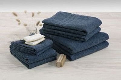 Basic Frotté Marinblå Badrumshandduk Borganäs of Sweden