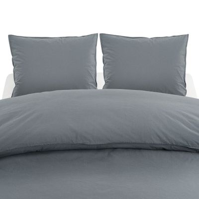 Percale Blå Bäddset Dubbeltäcke 220x210 Borganäs of Sweden