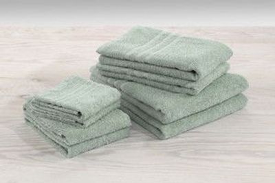 Basic Frotté Grön Badrumshandduk Borganäs of Sweden