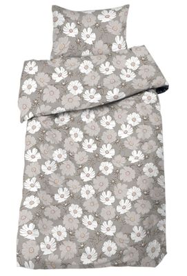 Thea Beige Blommigt Bäddset Enkeltäcke 150x210 Redlunds