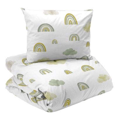 Rainbows Grön Barn Bäddset Enkeltäcke 150x210 Redlunds