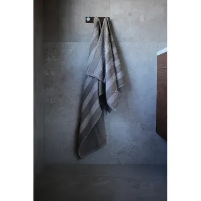 Stripe Frotté Beige Badrumshandduk Fondaco
