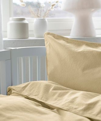 Enfärgat Gul Humble Bäddset Barn Spjälsäng 100x130 Borganäs of Sweden