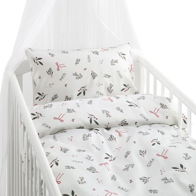 Julkvisten Röd Barn Bäddset Spjälsäng 100x130 Borganäs of Sweden