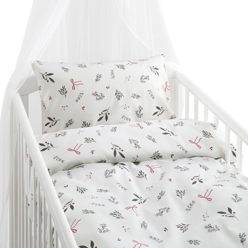 Julkvisten Röd Barn Bäddset Spjälsäng 100x130 Borganäs of Sweden