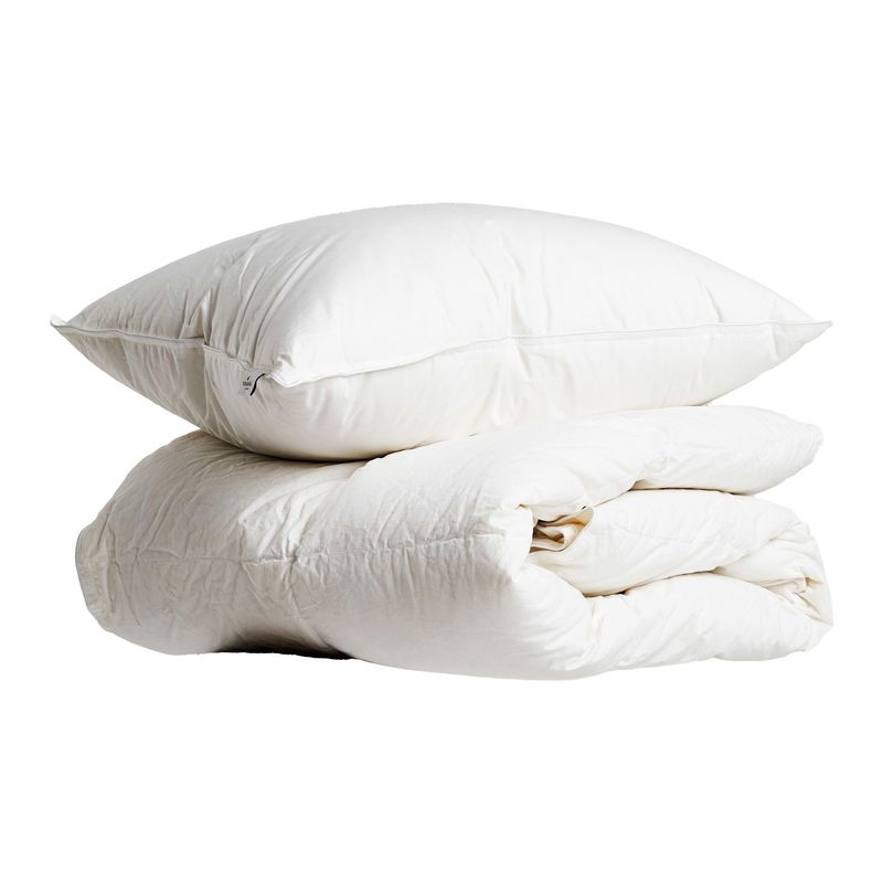 Paket Duntäcke & Dunkudde 600g 150x210 + 550g 50x60 Borganäs of Sweden