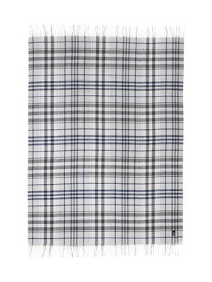 Pläd Tanger Grå Rutig 130x170 cm Kosta Linnewäfveri
