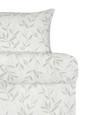 Thale Grön Blommor Bäckebölja Bäddset Enkeltäcke 150x210 Höie