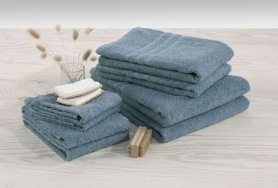 Basic Frotté Blå Badrumshandduk Borganäs of Sweden