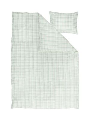 Dalskog Seersucker Grön Rutigt Bäckebölja Bäddset Enkeltäcke 150x210 Kosta Linnewäfveri