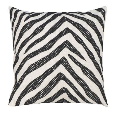 Hank Svart Zebra Kuddfodral 45x45 Redlunds